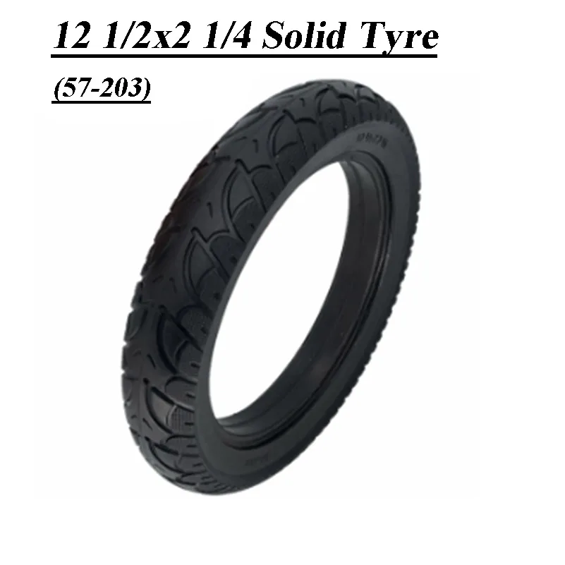 

12 Inch Solid Tire 1/2 X 2 1/4 ( 57-203 ) Fits Many Gas Electric Scooters and E-Bike 1/2X2 Wheel Tyre Parts