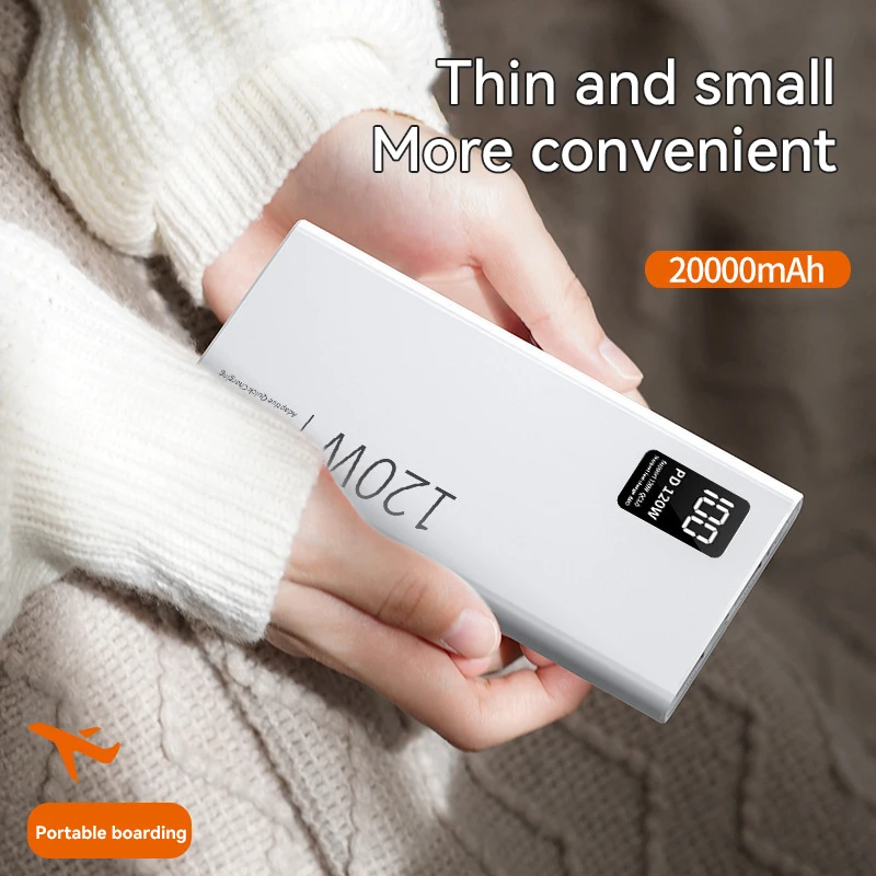 30000mAh Power Bank 120W Super Fast Charging 100% Sufficient Capacity Portable Battery Charger Digital Display For iPhone Xiaomi 6