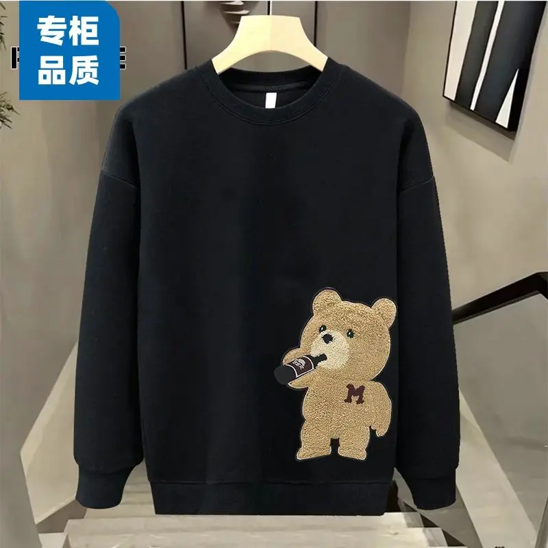 

Мужской дизайн, модная куртка для пар с принтом, мужская новая осенняя толстовка с круглым вырезом контрастного цвета