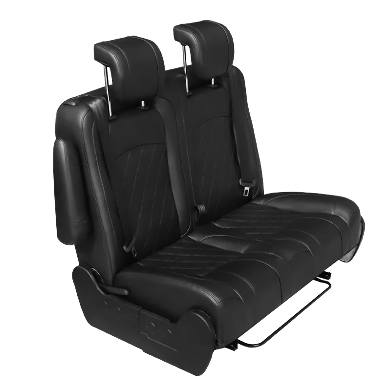 

RV Camper Rock and Roller Double Leather Seat with Hidden Headrest Folding Camper for use inside RV
