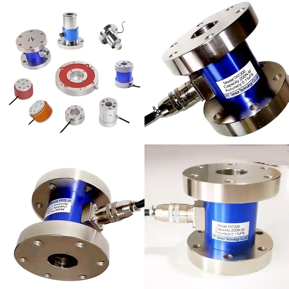 Flange-to-Square-Thru Hole Reaction Torque Sensor 50N.m 100N.m 500N.m 2000N.m Reaction Torque Transducer TAT200