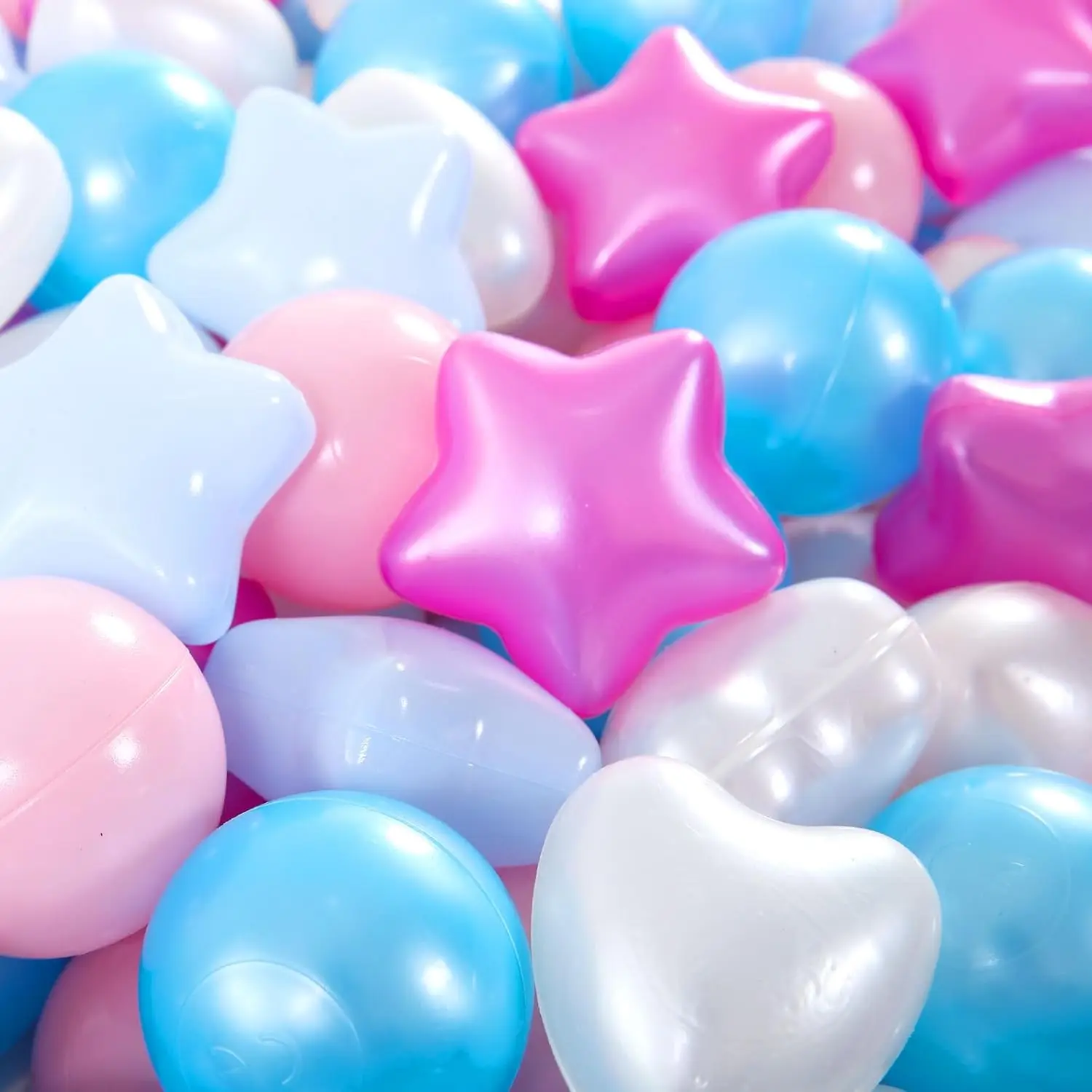 Ball Pit Balls 200 colores de sirena, bolas de plástico para niños pequeños sin ftalatos, sin BPA, bolas a prueba de aplastamiento en juguetes de juego reutilizables