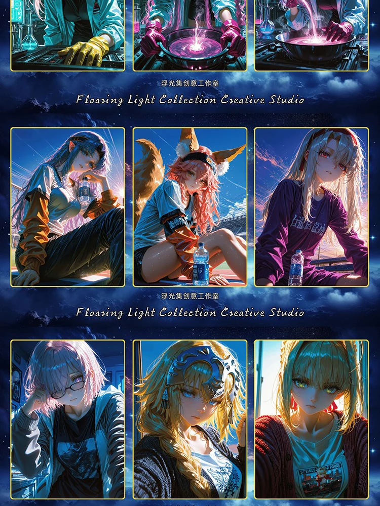 Colección de luces flotantes, el Santo Graal y las flores de cerezo: un registro del Campus, juego de mesa de diosa espiritual, tablero de juguetes Doujin
