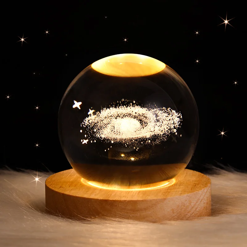 

6cm Luminous Sky Planet Moon Crystal Ball Projection Atmosphere Light New and Unique Gift Creative Gift Decoration