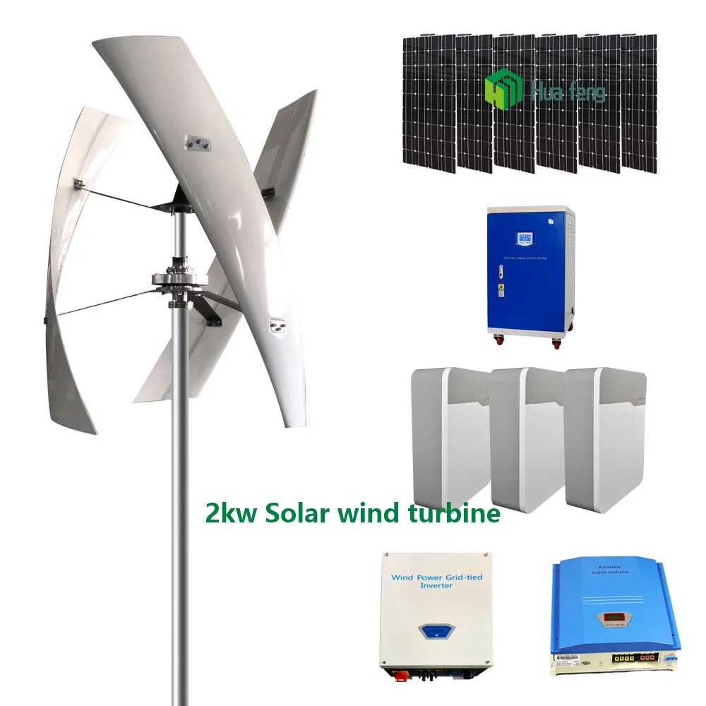 Solar Suburbs Wind Generator 2kw 5kw Low Wind 3m FRB Blades Max Power 7500W 48v 220V 380v Wind Energy Turbine Solar System