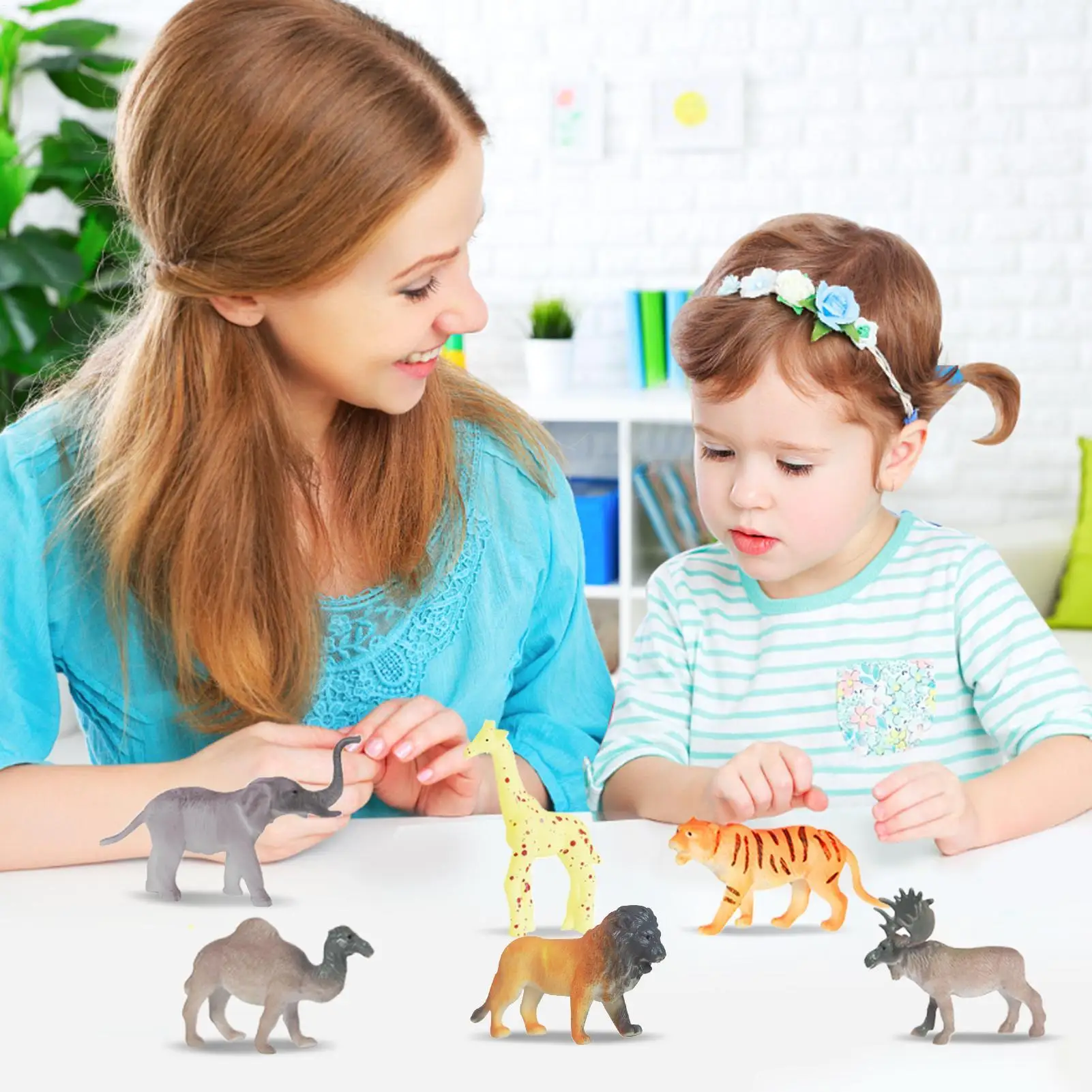 Color Changing Animals 6-Piece Color Change Animal Toddler Bath Toys Interactive Games Figures For Boys Girls Learning School