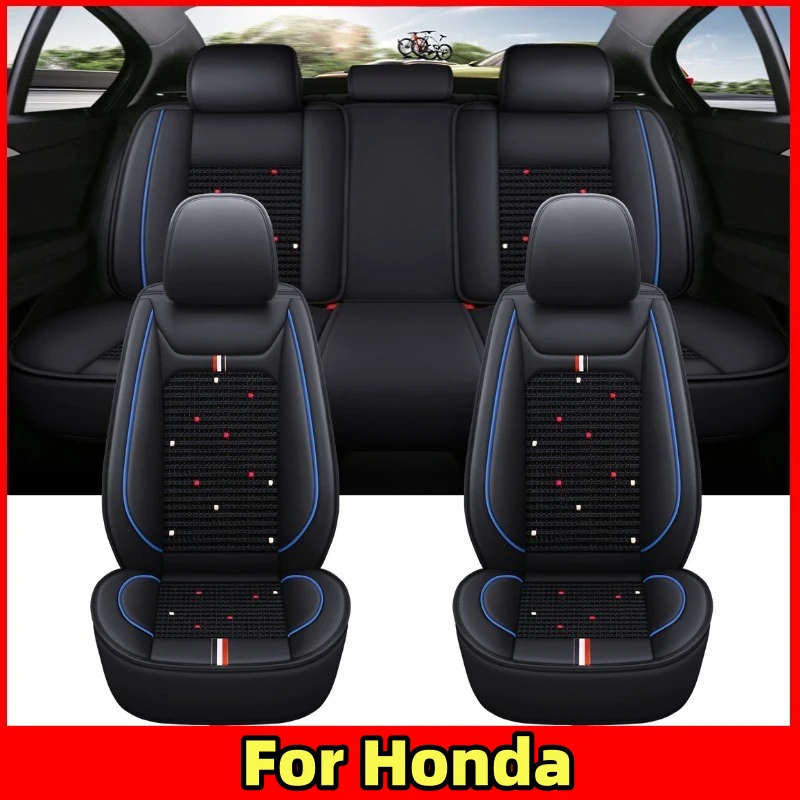 

НОВЫЙ чехол на автомобильное сиденье высокого качества из искусственной кожи, удобный износостойкий чехол на сиденье из ледяного шелка с полной оберткой для Honda