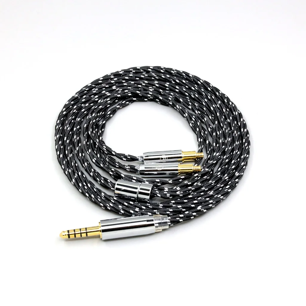 OCC Mixed OFC Twisting Nylon Earphone Cable For Audio Technica ATH-ADX5000 ATH-MSR7b 770H 990H A2DC Headphone LN008699