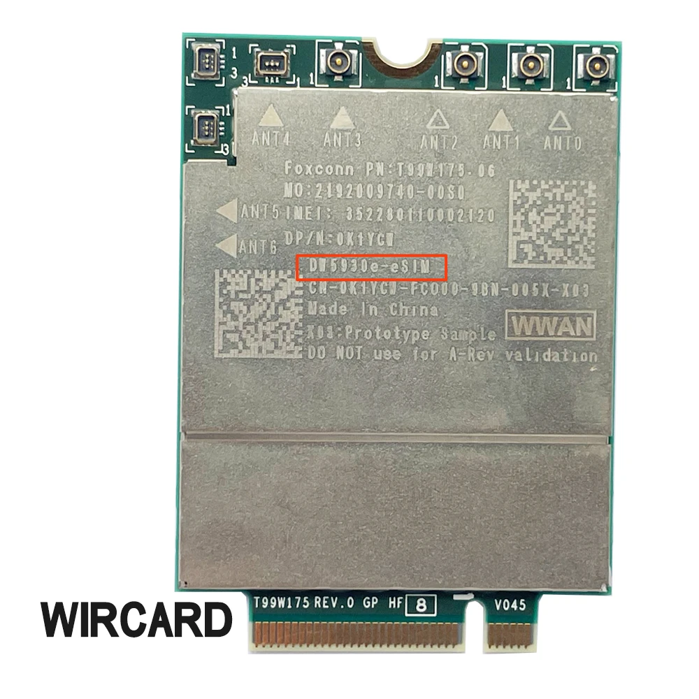 Foxconn T99W175 DW5930e-eSIM X55 5G Module DP/N 0K1YCW 1Gbps Cat 16 For Dell Laptop Latitude 5430 7330 7430 7760 9420 9520