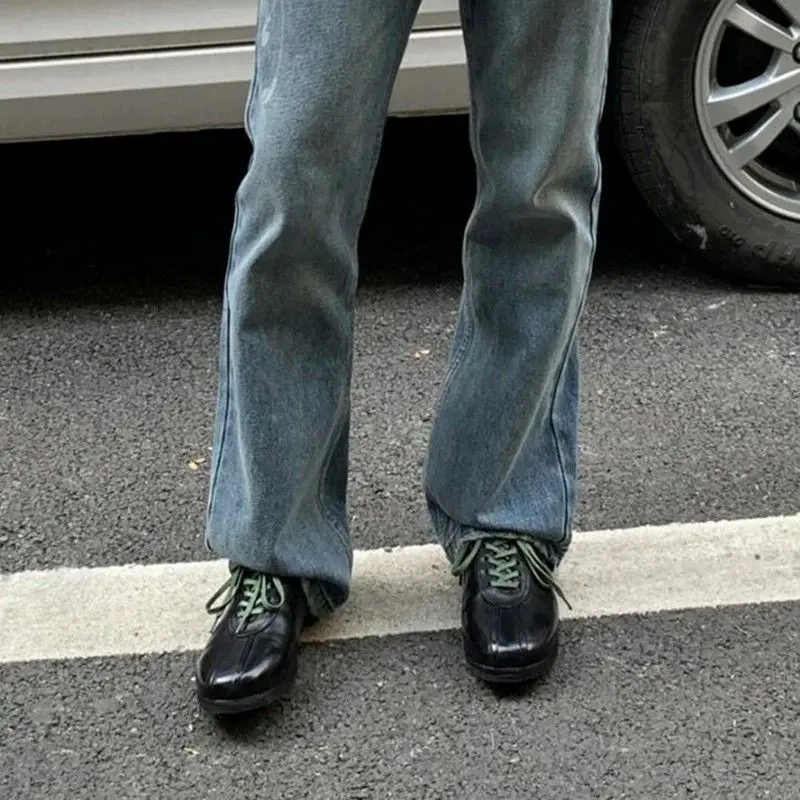 

Versatile Retro Commuter oes Classic Briti Sle Flat Bot Casual Leather oes ex Trendy round Toe Deoxynucleotide...