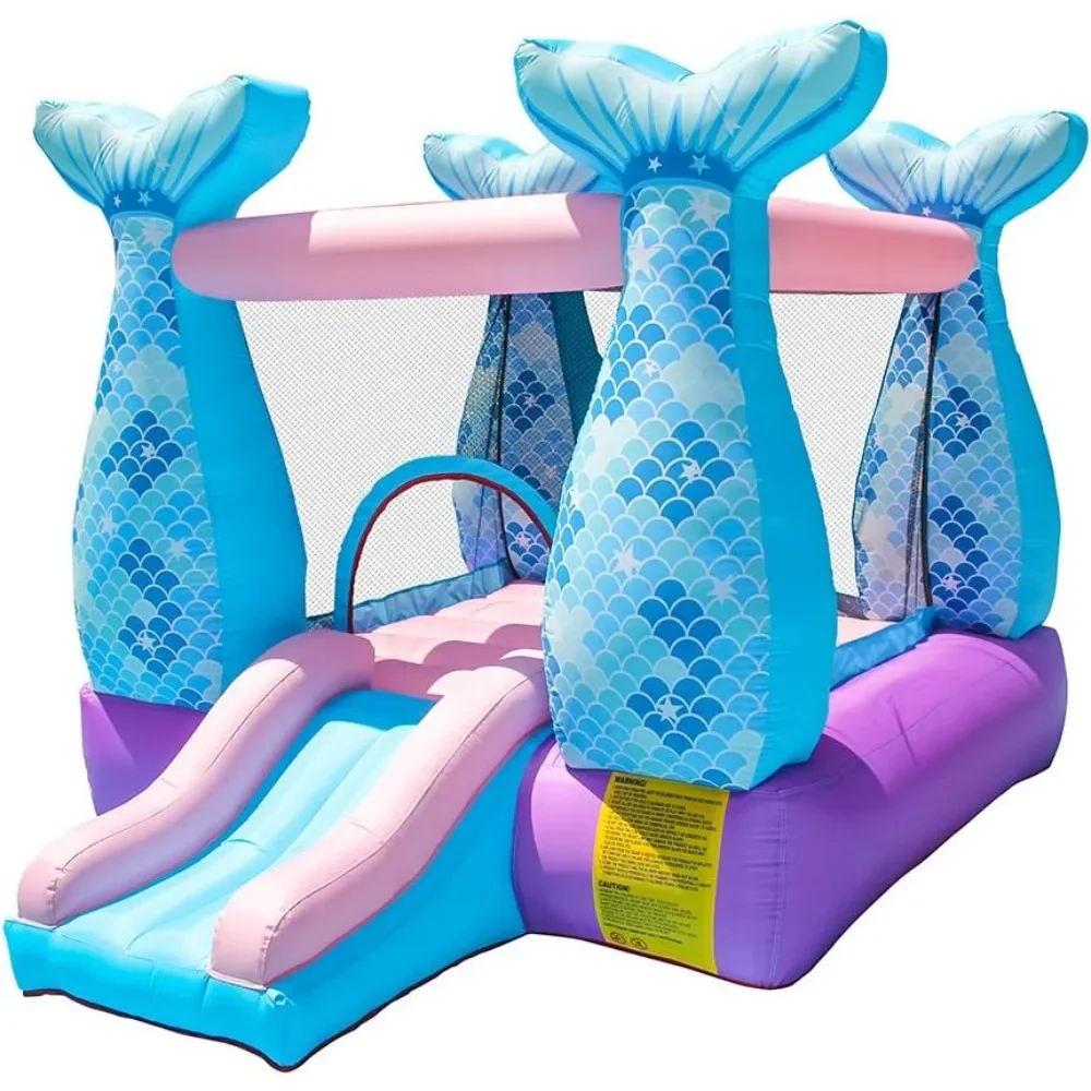 

flatable Mermaid Bouncy Castle House with Air Blower for Kids Party