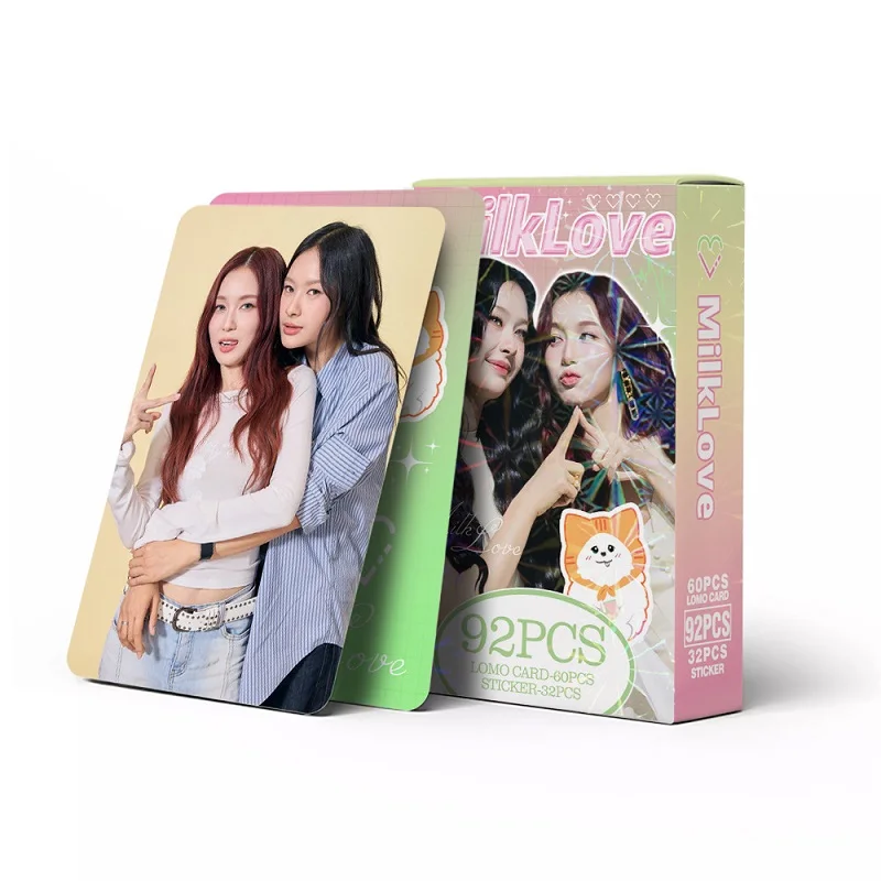 MilkLove Thai GL Star 92Pcs Photo Cards Set Thai Actress 60 Portrait LOMO Cards 32 Decor Stickers For Party & Birthday Gift image 6