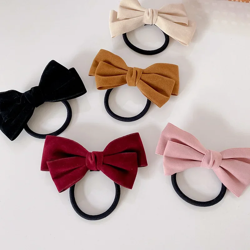 Baby Girls Bowknot Nylon Headband Newborn Elastic Bow Shape Headwear Accessories Hair Ring Child Kids Hair Band Gifts