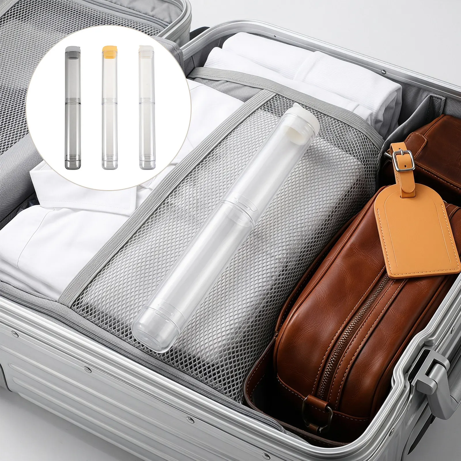 3Pcs Leakproof Travel Toothbrush Holder Portable Protector Case Compact Storage Business Trip Camping Portable Toothbrush Case