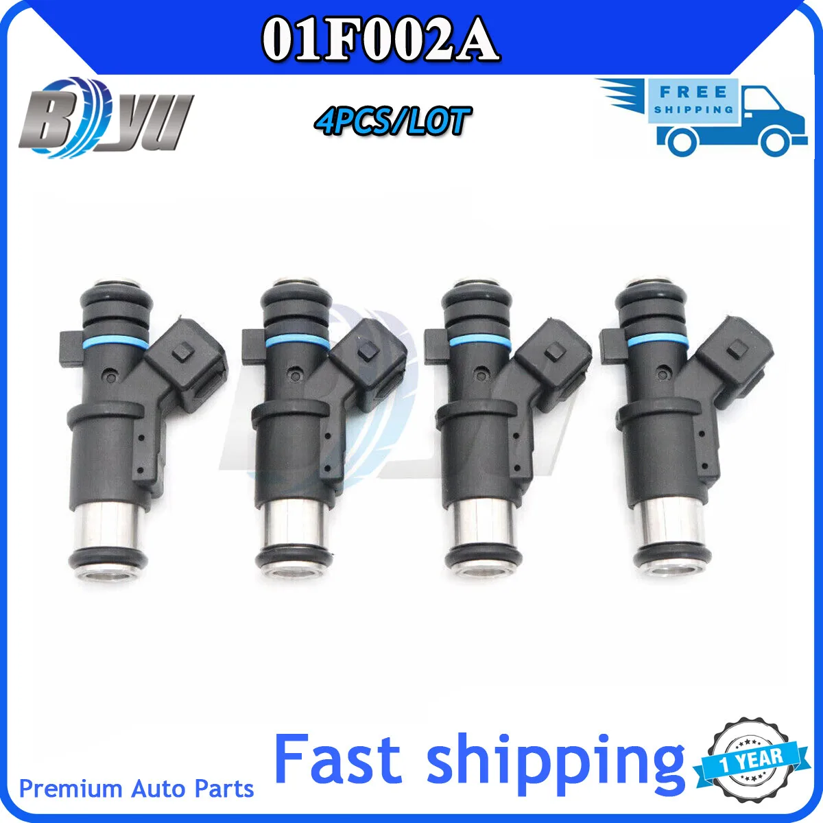 

01F002A Car Nozzle Fuel Injector 4PCS For Peugeot 206 306 307 1007 For Citroen Berlingo C2 C3 1.4L 0280156357 75116357 New