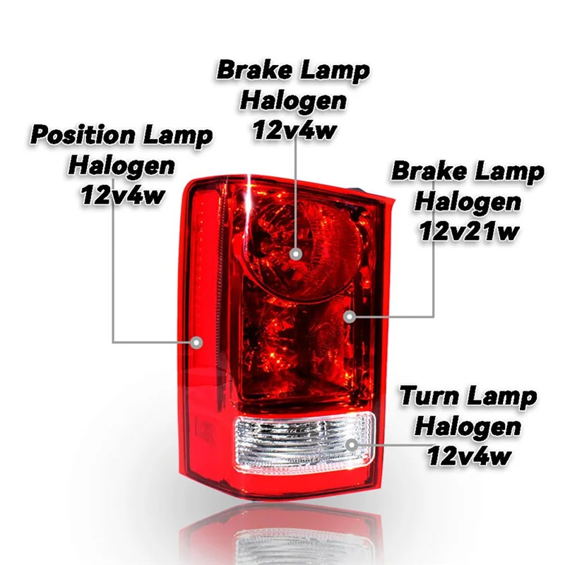 Durable Fit For Honda Pilot 2009-2015 Halogen Tail Light Lamp Assembly With Bulb Rear Left 33550-SZA-A01