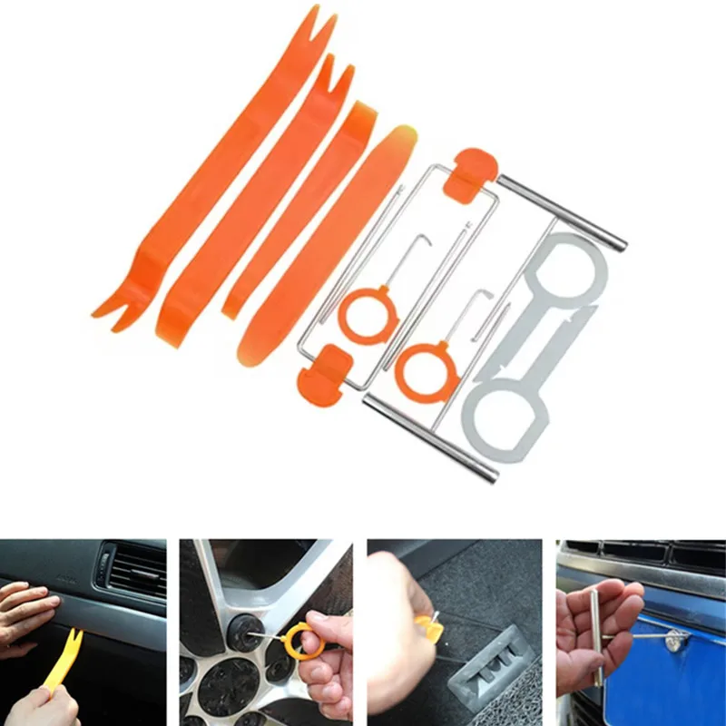 12pcs/set Plastic Pry Tool Trim Removal Tool Car Accessaries For Peugeot RCZ 206 207 208 301 307 308 406 407 408 508 2008-6008