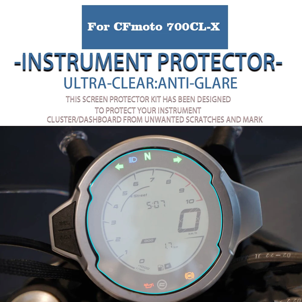 Motocicleta Painel protetor de tela, TPU instrumento filme, peças para CFmoto 700CL-X, CF MOTO 700CLX, 700 CL-X