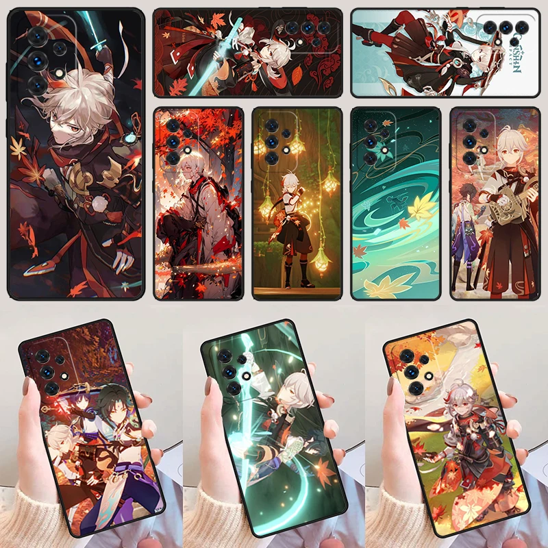 Scarlet Leaves kazuha For Samsung Galaxy A52 A72 A73 A20e A21S A50 A70 A11 A12 A42 A31 A40 A51 A71 A32 A80 A91 Phone Case Cover