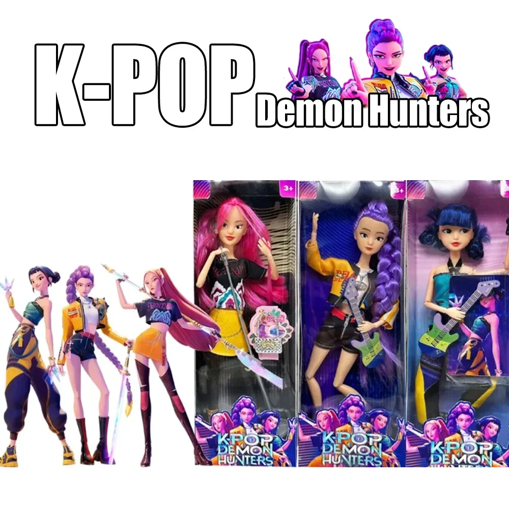 

2026 Горячие 3 модных куклы Kpop Devil Hunter, виниловые куклы, куклы, рождественские подарки, подарки на день рождения, подарок на Хэллоуин, игрушки для девочек