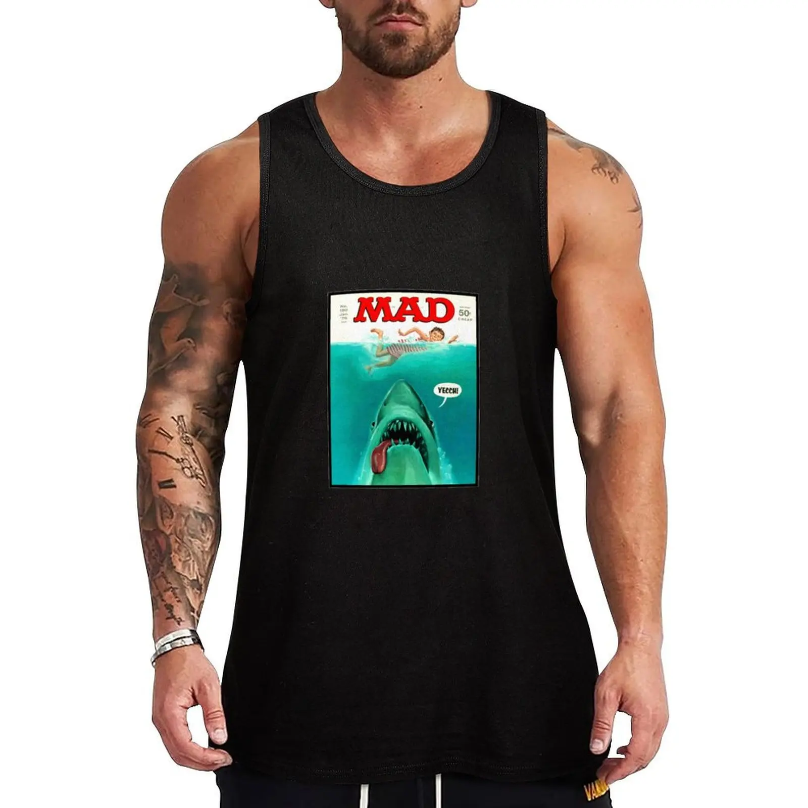 

YEP, YEP, ANOTHER VINTAGE MAD MAGAZINE COVER ART!!! T Tank Top gym clothes man fitness T-shirt sports fashion 2025 man Male vest