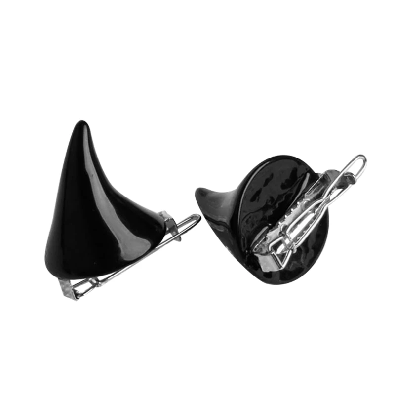 

1 pair New Stereo Devil Horn Ear Clip Halloween Cosplay Hair Clip Hairpin Drop Shipping
