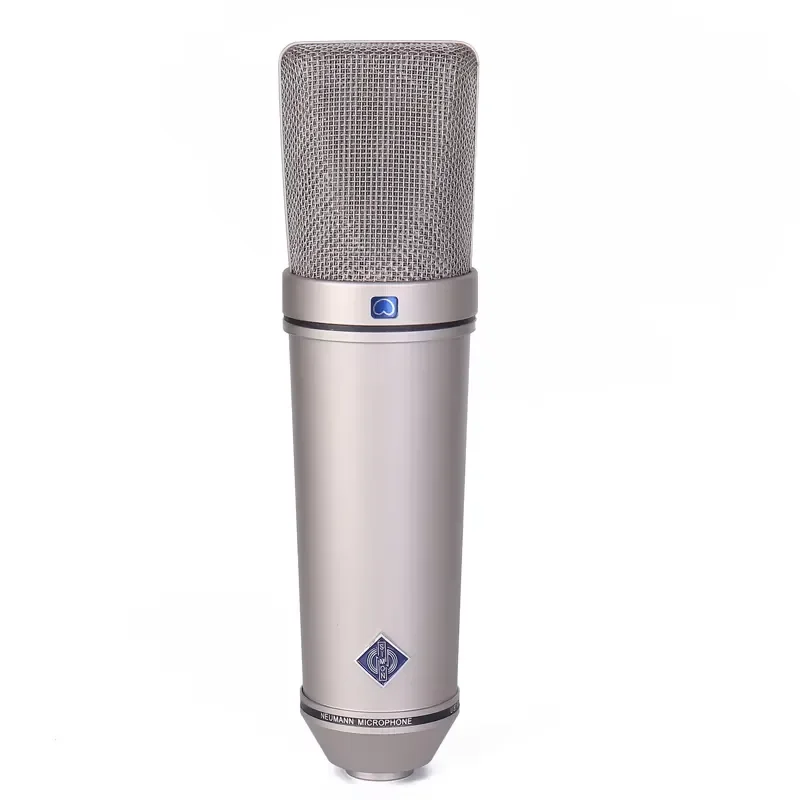 Large Diaphragm Dual Loop Condenser Microphone Metal Studio Recording Mic Professional Audio Equipment