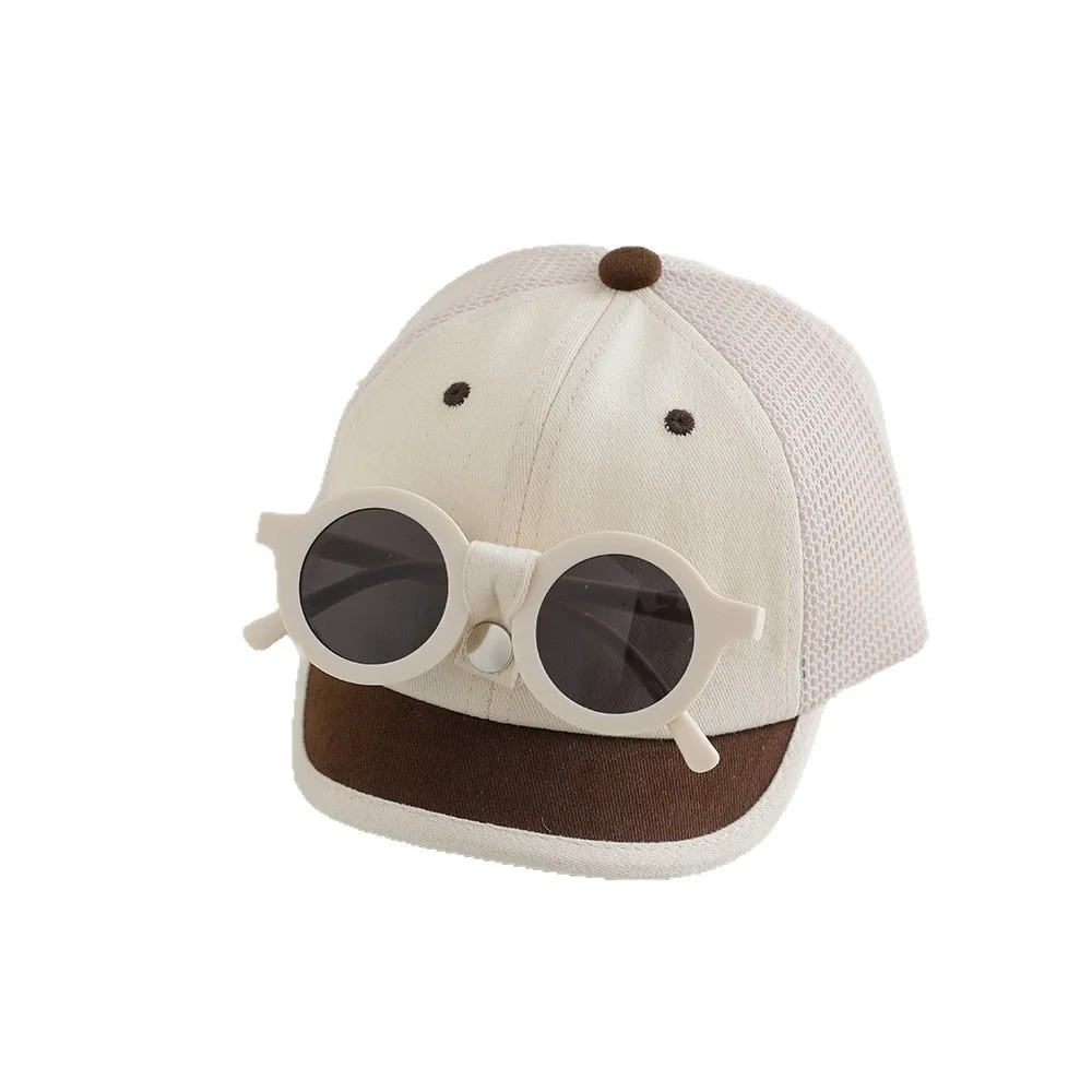 Sunglasses Detachable Baby Duck Tongue Hat Fashion Children Baseball Hats 1-3Year Kids Outdoor Sunscreen Cap Sun Glasses Visors image 5