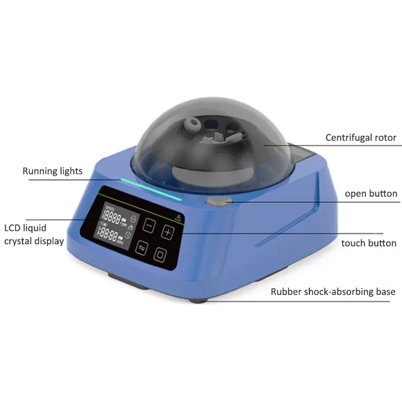 

New 220VMini Pocket Centrifuge Lab Micro Low Speed Portable Beauty Serum Small Separator Rotor