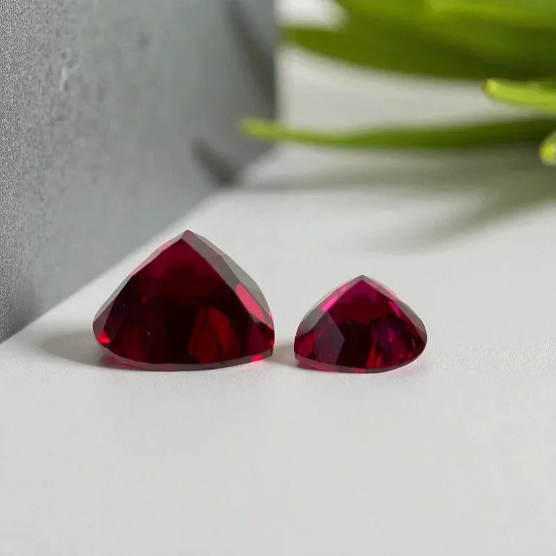 

Top Pigeon Blood Red Heart Cut Lab Grown Ruby Loose Gemstone For Charms DIY Jewelry Making Selectable AGL Certificate