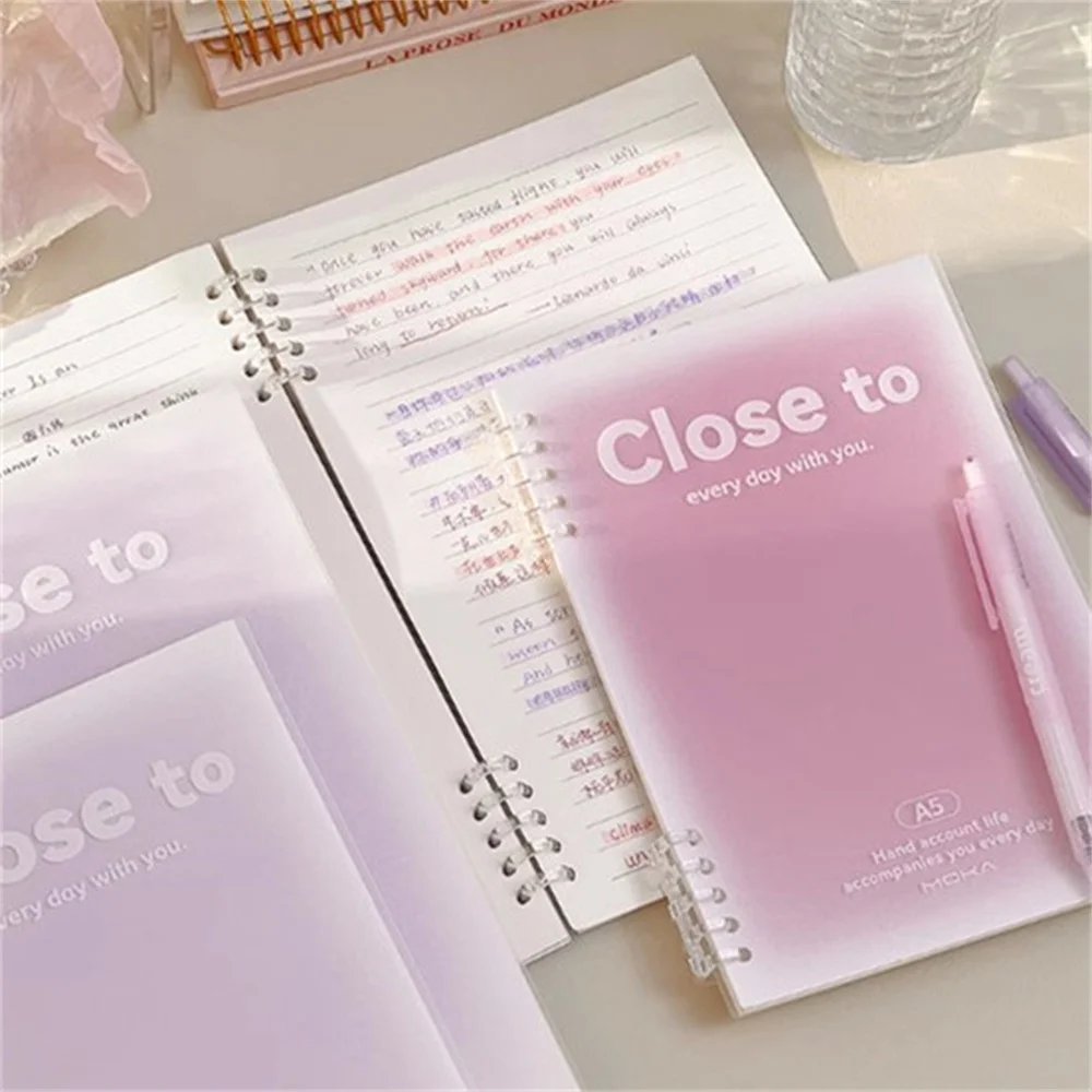 simples loose leaf coil notebook destacavel student diario notepad estetica portatil esboco escola papelaria suprimentos a5 b5 01