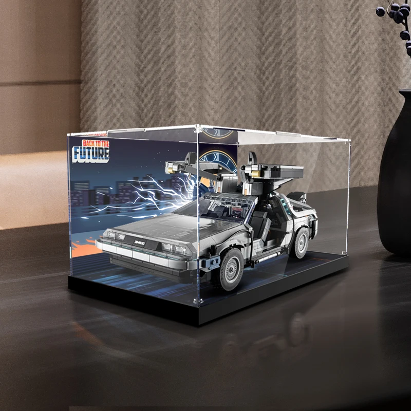 

Acrylic Display Case for Back to the Future 10300 Dust-Proof Transparent Clear Display Box Showcase (Only Box)