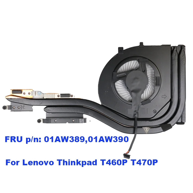 Новый радиатор охлаждения процессора ноутбука для Lenovo Thinkpad T460P T470P, вентилятор процессора ноутбука 01AW389,01AW390, радиатор