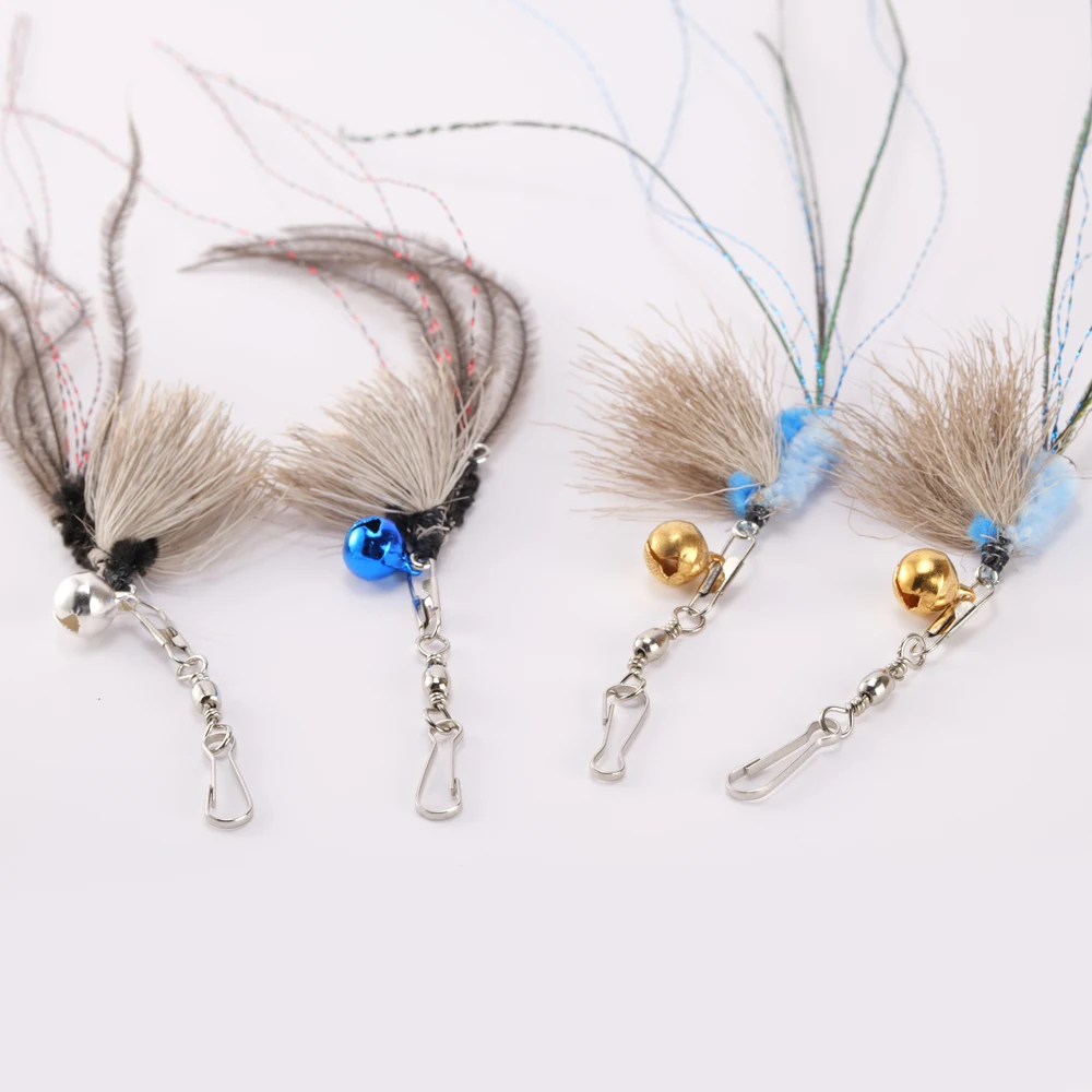 4 قطعة الحشرات وهمية استبدال رئيس القط دعابة عصا ألعاب القط شرابة مستلزمات ألعاب الحيوانات الأليفة #3