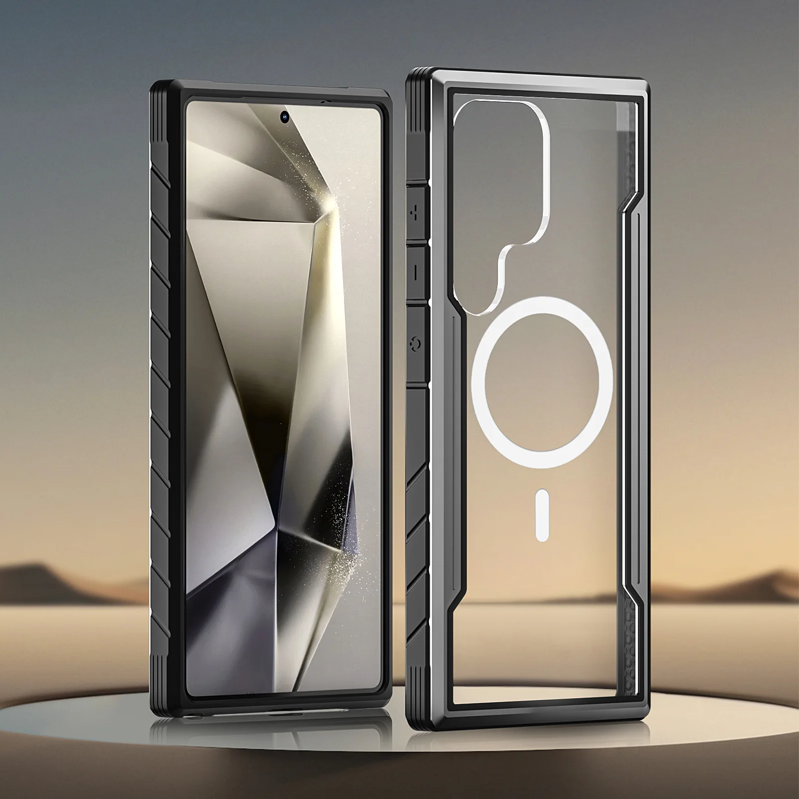 

case for Samsung S26 S25 plus ultra Transparent shock proof protective cover Anti-Fingerprint Wireless Charging Tough case plain