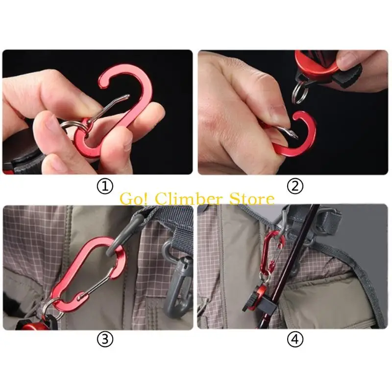 Q84C Adjustable Fishing Rod Clamps Durability Aluminum Alloys Fishing Rod Clip Fishing Tool Accessories