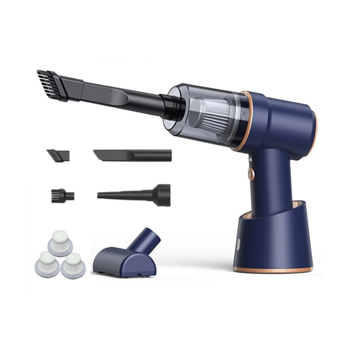 Carregamento sem fio Car Aspirador de pó, ar comprimido, portátil, de alta potência, filtro HEPA, Office Car -A, 80000Pa