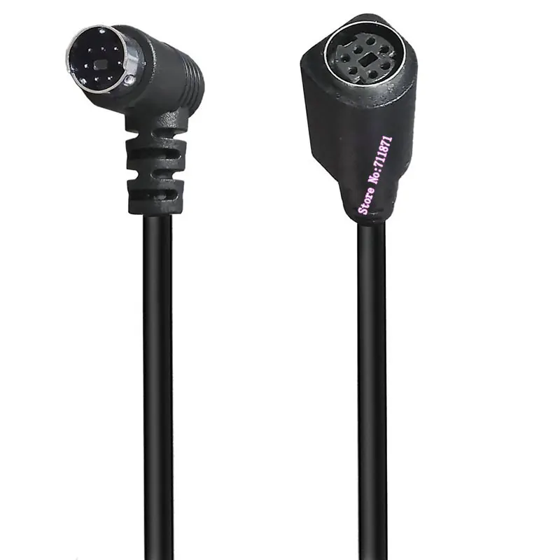 ذكر أنثى 7 إبرة 7Pin S-Video Mini Din محول تمديد كابل خط الزاوية اليمنى الكوع 7 دبوس M F S-Video خط سلك الحبل 7PIN