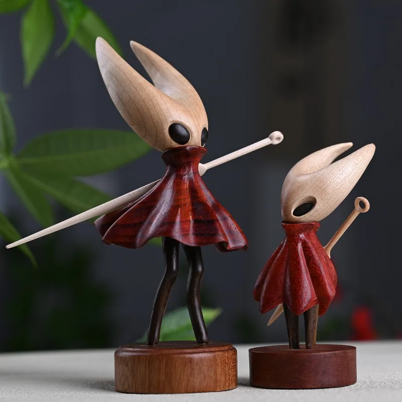 

Creative solid wood carving splicing hollow knight ornament magnetic suction figure doll home desktop decoration