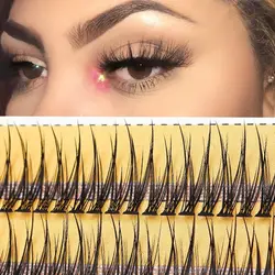 120 Clusters 8-14mm 20D Natural Thick Swallow Tail Eyelashes C Curl Mink False Lashes Eye Extension Volume Individual Lashes