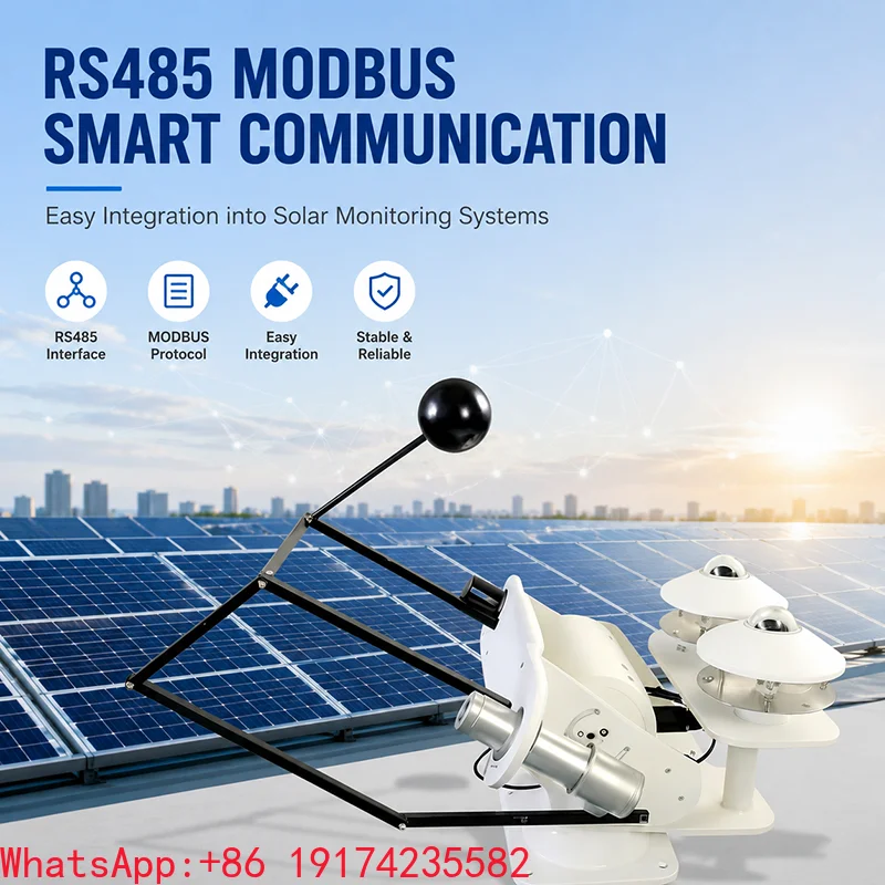 RS485 Automatic Solar Tracking Intelligent Sun 2D Tracker System Solar Direct And Diffuse Radiometer For PV Solar Power Energy