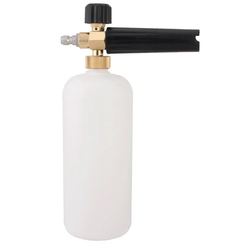 مسدس رغوة تنظيف السيارة 1/4 موصل سريع قابل للتعديل 1L ارتفاع ضغط الصابون رغوة قاذف رغوة آلة غسل سيارات