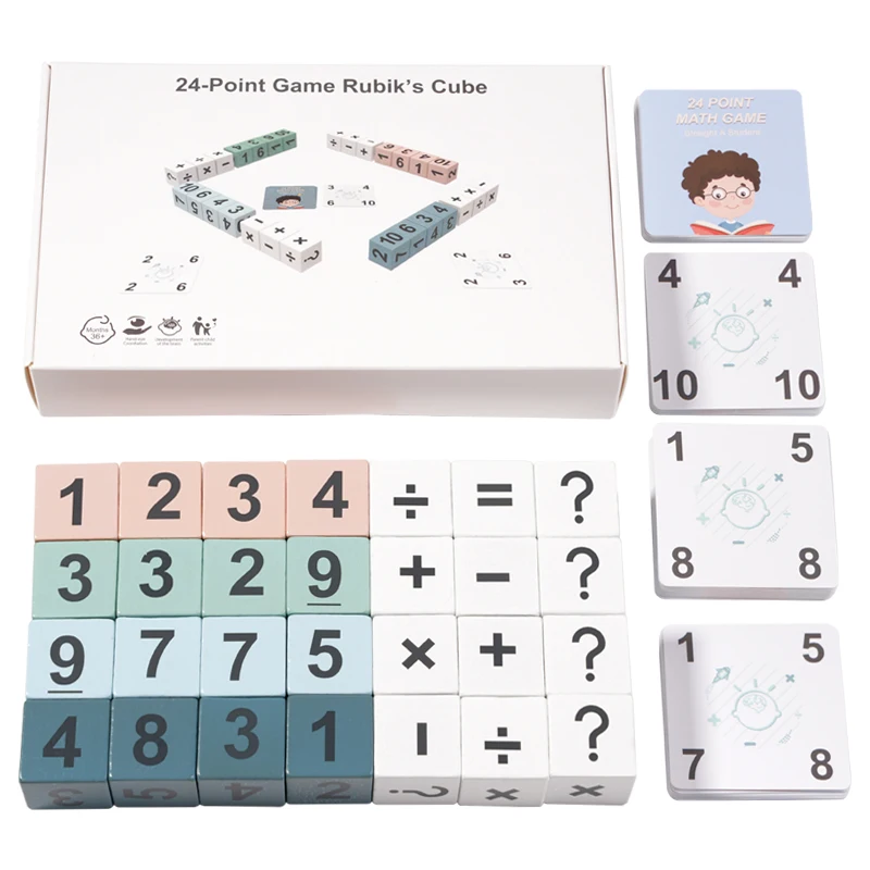 Jeu de Multiplication et de Division Double joueur en bois Montessori pour enfants, jeu à 24 points, outils pédagogiques, jouets éducatifs pour enfants
