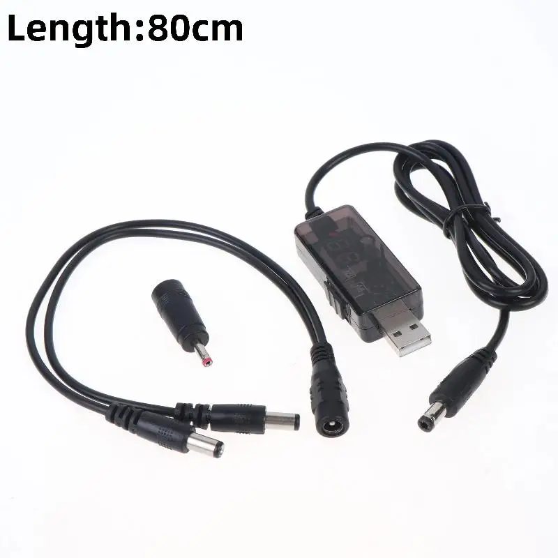 USB Boost Converter DC 5V To 9V 12V: Step-up Cable 3.5x1.35mm Connecter Power Supply