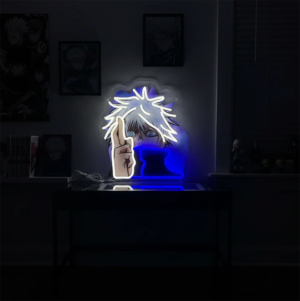 

Custom Anime Neon Sign - LED Acrylic Night Light/Lamp Gojo for Home,USB Powered Bedroom Decor,Gaming Room Decor Gift