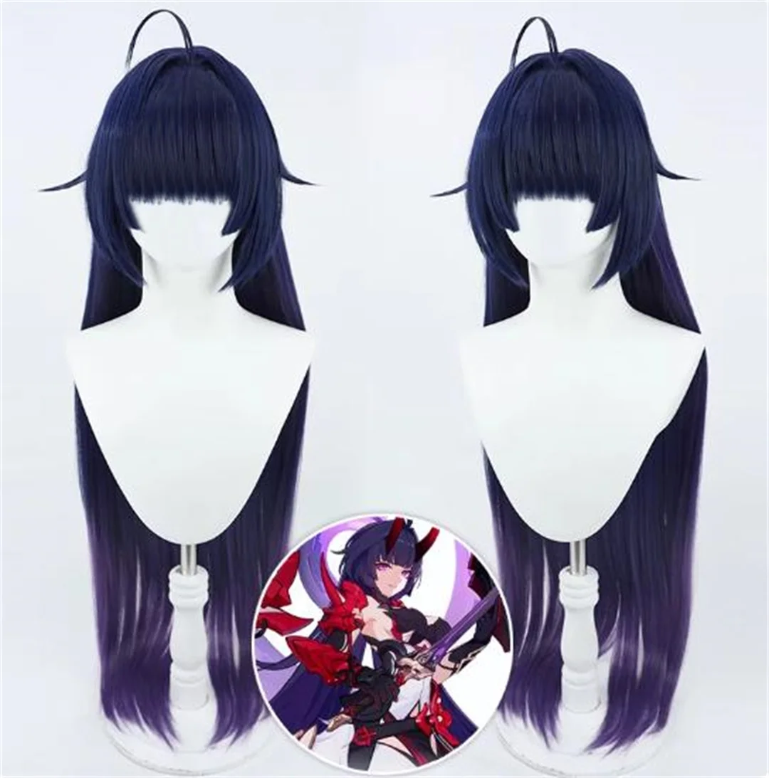 Cosplay Honkai Impact 3rd Raiden Mei Wig Anime and game party synthetic heat-resistant fiber gradient wig