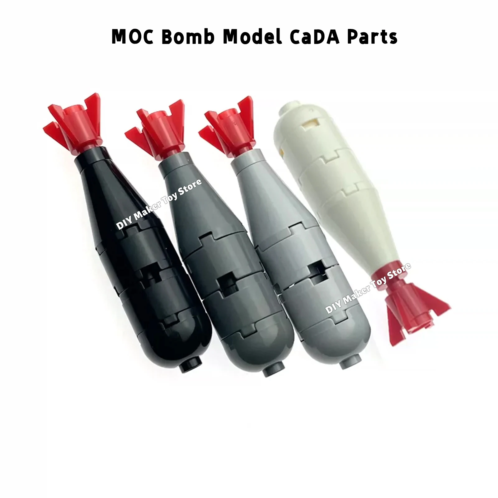 

Building Blocks Military Battlefield Scenes DIY Technology Parts Set MOC Mortar Shells Artillery Shells Missile Model Toys Gifts