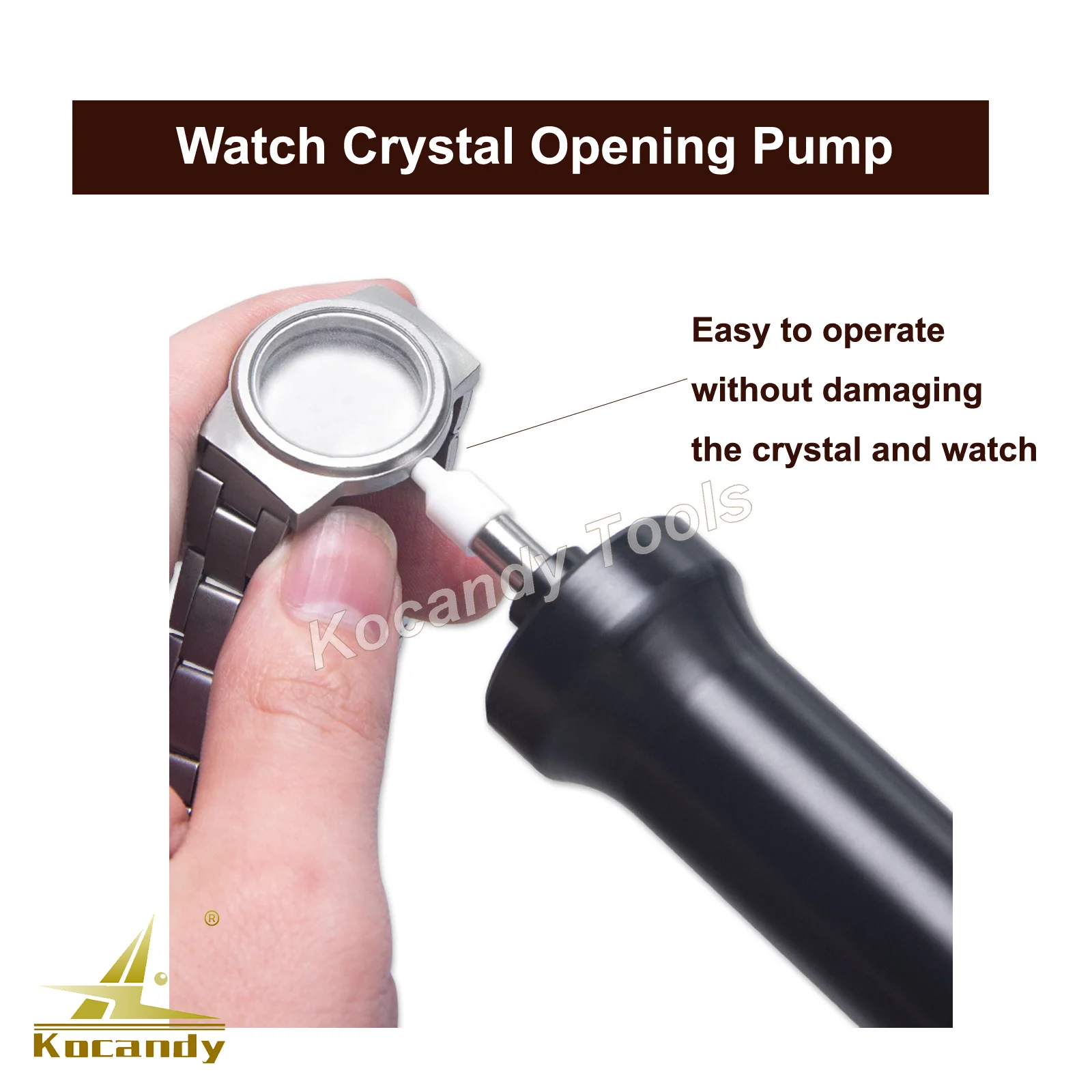 Kit d'outils de stylo gonflable pour la réparation de montres, pompe à air remodelée, cristal
