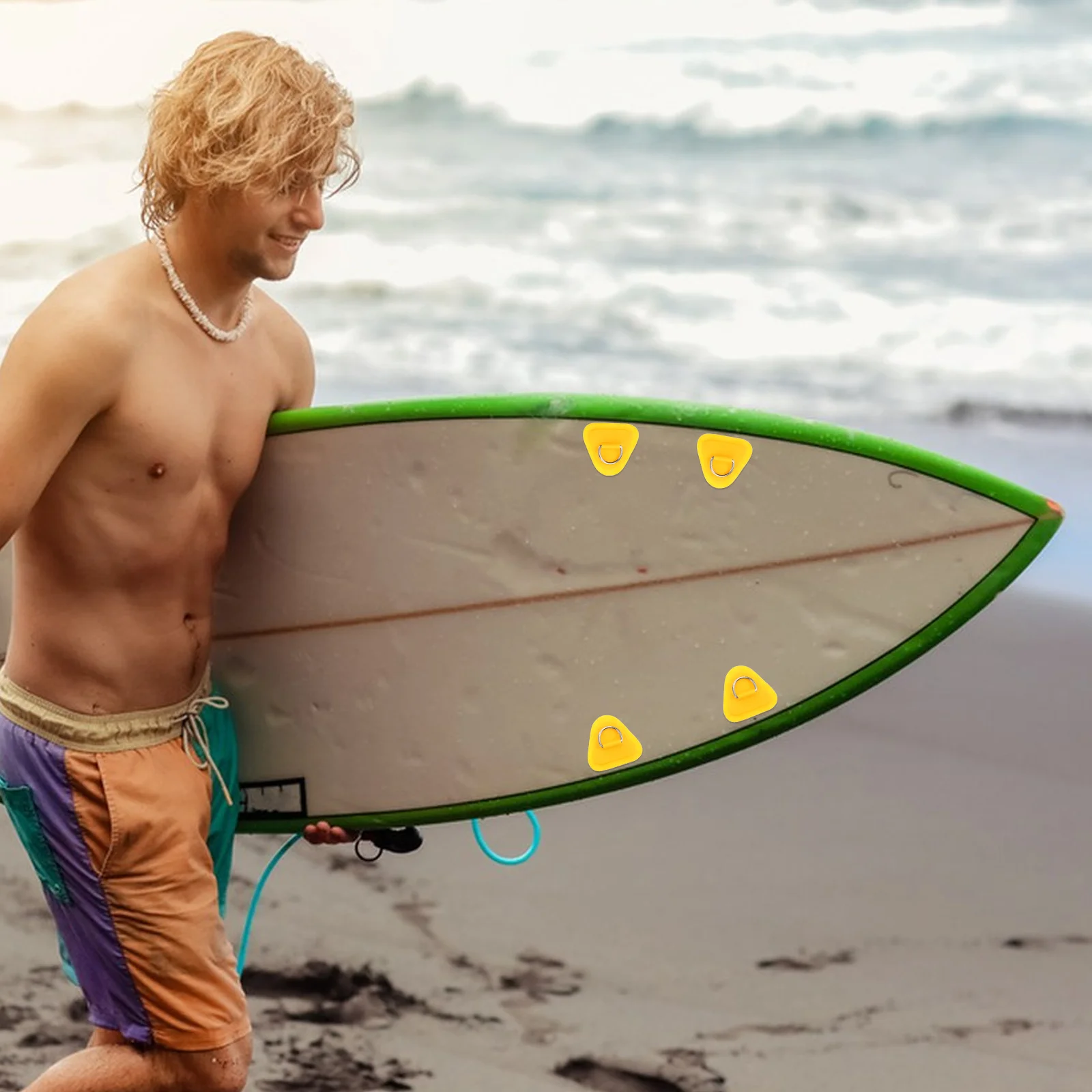 

4Pcs Rope Buckle D-Shaped Stainless Steel PVC Waterproof Fastener for Kayak Canoe Boat Deck Bungee Cord Fixator Portable Compact