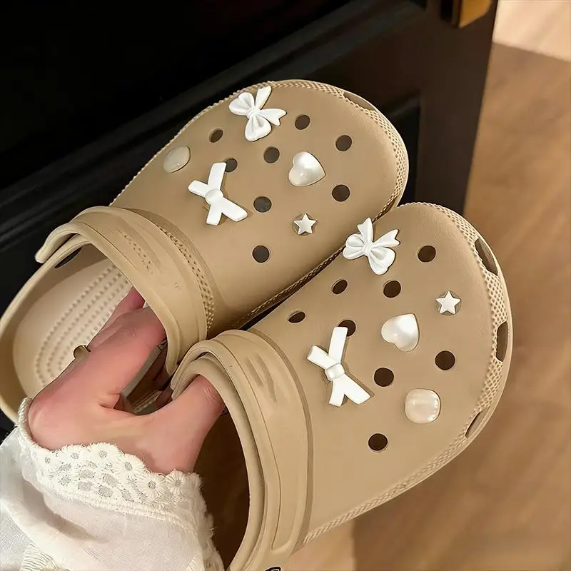 Elegante Ballett-Schuh-Charms mit weißer Schleife, Set für Sommer 2026, koreanische Sandalen, Clogs, Blumen-Accessoires, DIY-Dekorationen für Damenschuhe – Detail 7